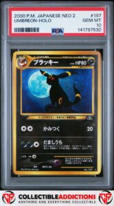 2000 Pokemon Japanese Neo 2 #197 Umbreon Holo PSA 10 Gem Mint