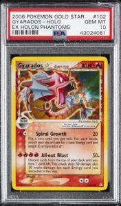 2006 POKEMON EX HOLON PHANTOMS GOLD STAR #102 GYARADOS-HOLO PSA 10