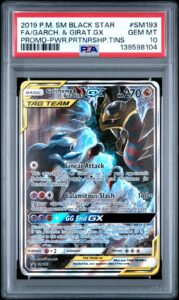 2019 POKEMON SM BLACK STAR PROMO #SM193 FULL ART/GARCHOMP & GIRATINA GX PSA 10