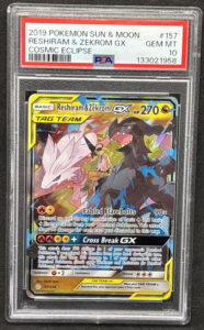 2019 Pokemon Sun & Moon Cosmic Eclipse Tag Team – Reshiram & Zekrom GX -PSA 10