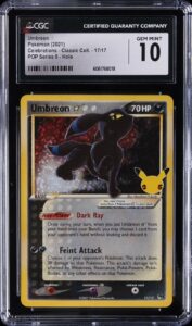 2021 POKEMON #17/17 UMBREON CGC 10 GEM MINT