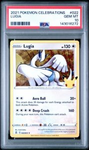 2021 POKEMON CELEBRATIONS #022 LUGIA PSA 10