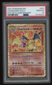 2021 Pokemon Indonesia PCP 25th Annviersary Charizard Holo PSA 10 #001