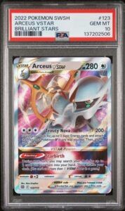 2022 POKEMON SWORD & SHIELD BRILLIANT STARS #123/172 ARCEUS VSTAR PSA 10