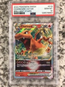 2022 Pokemon Brilliant Stars Charizard VSTAR 18 PSA 10 Gem Mint