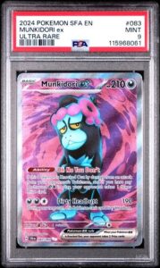 2024 Pokemon SFA Munkidori ex ULTRA RARE FULL ART 083/064 PSA 9 MINT
