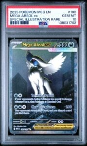2025 Pokemon Mega Evolution Base #180 SIR Full Art Mega Absol ex PSA 10 Gem Mint