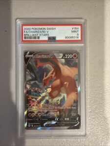 Charizard v Alternate Full Art 154/172 Swsh09 Brilliant Stars PSA 9