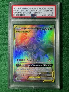 PSA 10 2019 Pokémon Solgaleo & Lunala GX Secret Rare 254/236 Cosmic Eclipse