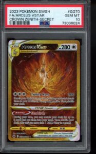 PSA 10 – 2023 Arceus VSTAR GG70/GG70 Crown Zenith: Galarian Gallery Holo