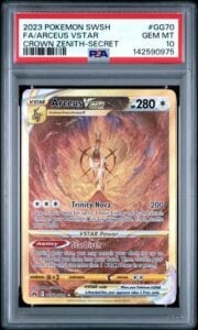 PSA 10 Arceus Vstar GG70/GG70 Pokemon Crown Zenith Galarian Gallery Gold