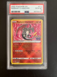 PSA 10 GEM MINT Radiant Charizard #011 Pokemon Go Card 2022