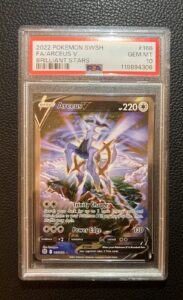 PSA 10 Gem MT – Pokémon SWSH Brilliant Stars – Arceus V 166/172 Holo Ultra Rare
