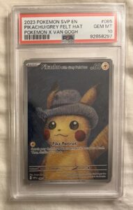 PSA 10 Van Gogh Pikachu with Grey Felt Hat SVP EN 085 Black Star Pokemon Card