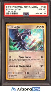 Pokemon 2019 Lugia 131/181 Holo Team Up GEM MINT PSA 10