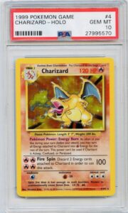 Pokemon Charizard Holo PSA 10 Gem Mint Base Set Unlimited 4/102
