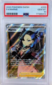 Pokémon Swsh MARNIE Sword & Shield Full Art 200/202 PSA 10 💎 GEM MINT