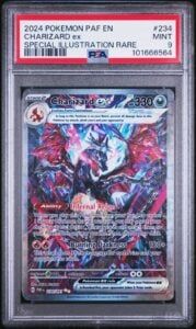 Pokémon TCG Charizard EX Sir Paldean Fates 234/091 Full Art Secret Rare PSA 9