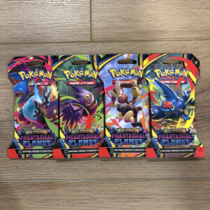 Pokemon TCG – PHANTASMAL FLAMES – Sleeved Booster Pack COMPLETE ART SET – 4Packs
