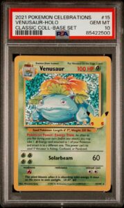 Venusaur Holo PSA 10 Classic Collection Celebrations 15/102