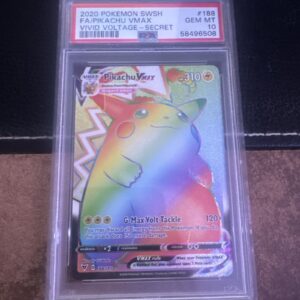 ⚡️Pokemon Pikachu VMAX 188/185 Secret Rainbow Rare Vivid Voltage PSA 10⚡️