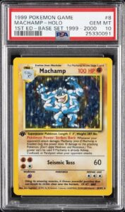 1999 POKEMON BASE SET 1ST EDITION-1999-2000 #8 MACHAMP-HOLO PSA 10