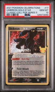 2021 POKEMON CELEBRATIONS CLASSIC COLL #17 UMBREON-GOLD STAR PSA 10