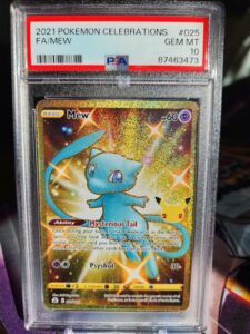 2021 POKEMON CELEBRATIONS GOLD MEW FULL ART 025/025 PSA GEM MINT 10