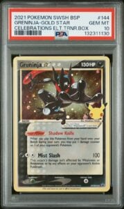 2021 POKEMON SWSH BLACK STAR PROMO #144 GRENINJA-GOLD STAR PSA 10
