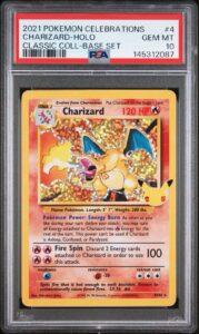 2021 Pokemon Celebrations Charizard Holo Classic Collection Base Set PSA 10