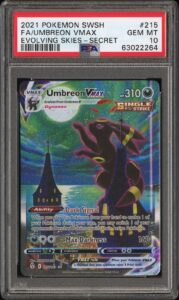 2021 Pokemon Evolving Skies #215 Umbreon Vmax Secret PSA 10 Moonbreon Full Art
