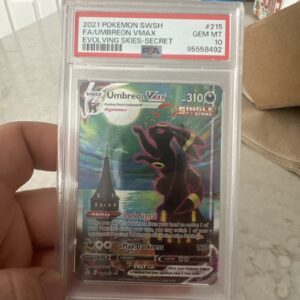 2021 Pokemon Evolving Skies Umbreon VMAX #215 FA Secret Rare PSA 10 Moonbreon