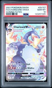2021 Pokemon Shining Fates Charizard VMAX Full Art #SV107/SV122 PSA 10