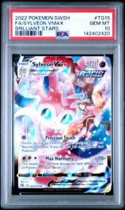 2022 POKEMON SWORD & SHIELD BRILLIANT STARS #TG15 FULL ART/SYLVEON VMAX PSA 10