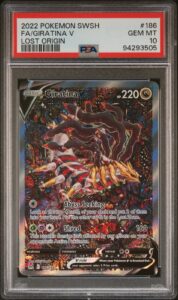2022 POKEMON SWORD & SHIELD LOST ORIGIN #186 FULL ART/GIRATINA V PSA 10