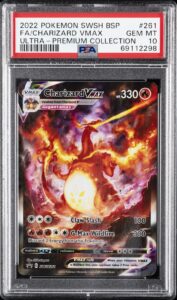2022 POKEMON SWSH BLACK STAR PROMO #261 FULL ART/CHARIZARD VMAX PSA 10