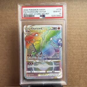 2022 Pokemon SWSH Brilliant Stars Secret #174 FA Charizard VStar PSA 10 GEM MINT