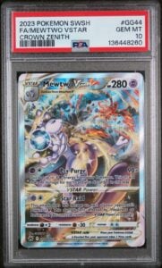 2023 Pokemon Sword & Shield Crown Zenith Mewtwo VSTAR PSA 10 #GG44/GG70