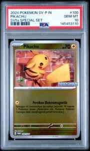 2024 POKEMON INDONESIAN SV-P PROMO ACE PARADOX SPECIAL SET #100 PIKACHU PSA 10