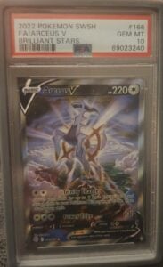 Arceus V (Alternate Full Art) 166/172 Swsh09: Brilliant Stars Holo PSA 10!!!