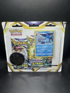 Brilliant Stars 3 Pack Blister Booster Glaceon Promo Pokemon SWSH New Sealed