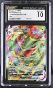 CGC 10 Pokémon English Rayquaza VMAX 102/159 2023 Crown Zenith Holo