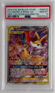 CHARIZARD & BRAIXEN GX TAG TEAM PSA 10 2019 POKEMON BLACK STAR SM230 FULL ART