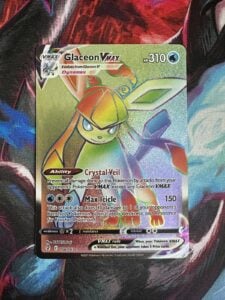 Glaceon Vmax 208/203 Evolving Skies Rainbow Secret Rare Full Art Pokemon TCG NM