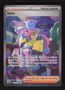 Iono 237/091 Pokemon Paldean Fates Trainer Supporter Holo Full Art Card