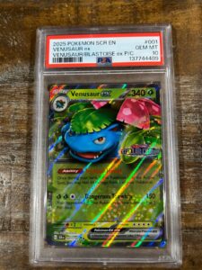 POKEMON 2025 Promo Prem. Collection Stellar Crown VENUSAUR EX #001 PSA 10 Gem 2
