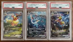 PSA 10 GEM MINT Flareon Vaporeon Jolteon VMAX Set 003 006 009 Pokemon Alt csHC