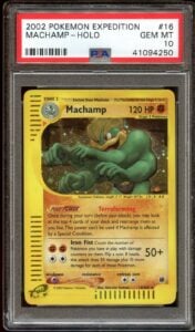 PSA 10 GEM MINT Machamp 16/165 HOLO RARE Expedition Base Set Pokemon Card
