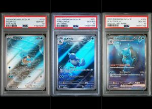 PSA 10 Pokemon Squirtle Wartortle Blastoise ex SAR set 170, 171, 202 sv2a 151