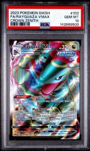 PSA 10 RAYQUAZA VMAX 102/159 FULL ART CROWN ZENITH POKEMON TCG GEM MT